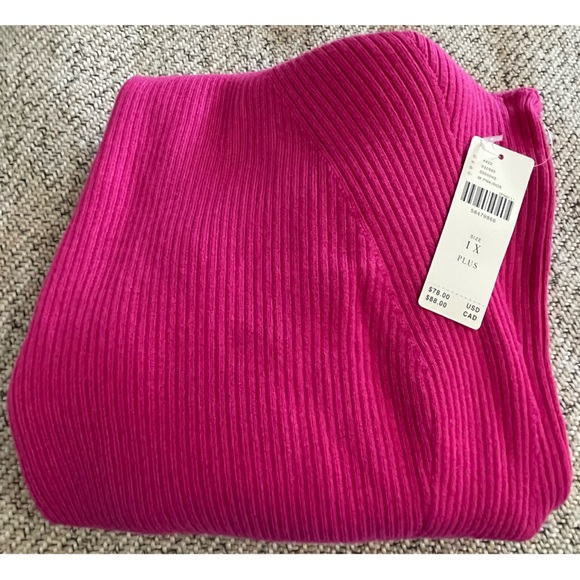 Anthropologie Maeve Parker Ribbed Turtleneck Pink NWT SZ 1X - Picture 12 of 15
